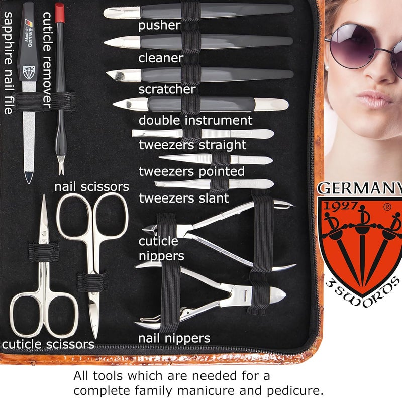 3 Swords Germany 23 Piece Manicure Pedicure Grooming Kit - Image 3
